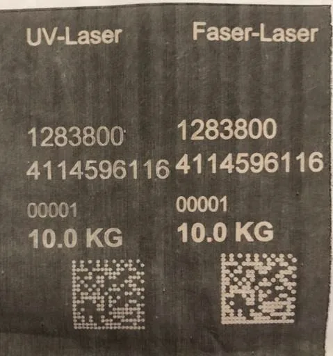 UV-Laser Tyvek-Beschriftung